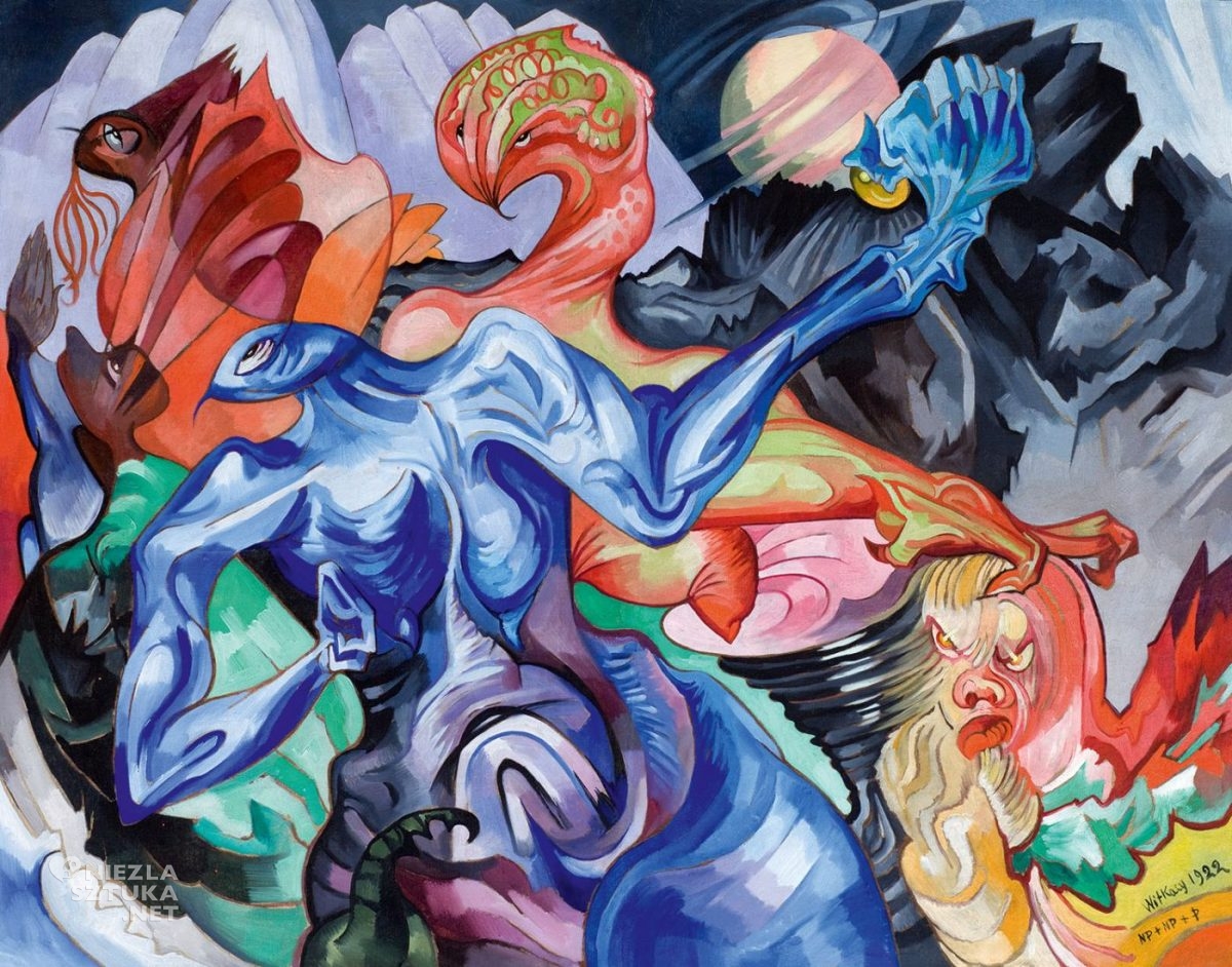 Witkacy, Stanisław Ignacy Witkiewicz, Kompozycja z dziobatymi stworami, sztuka polska, malarstwo polskie, Niezła Sztuka