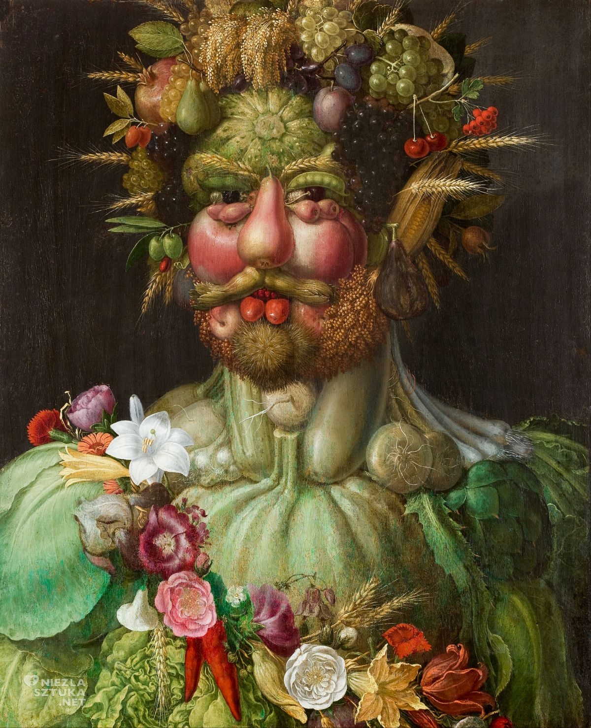 Giuseppe Arcimboldo, Rudolf II jako Wertumnus, Skoklosters slott, manieryzm, niezła sztuka