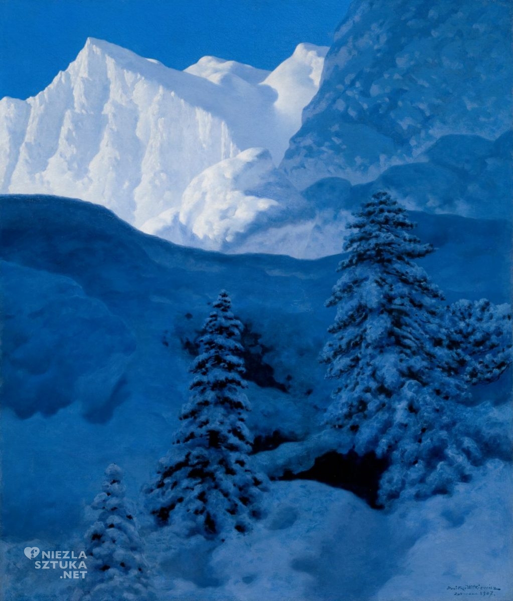 Stanisław Witkiewicz, Gniazdo zimy, malarstwo polskie, sztuka polska, zima w sztuce, zimowy pejzaż, niezła sztuka