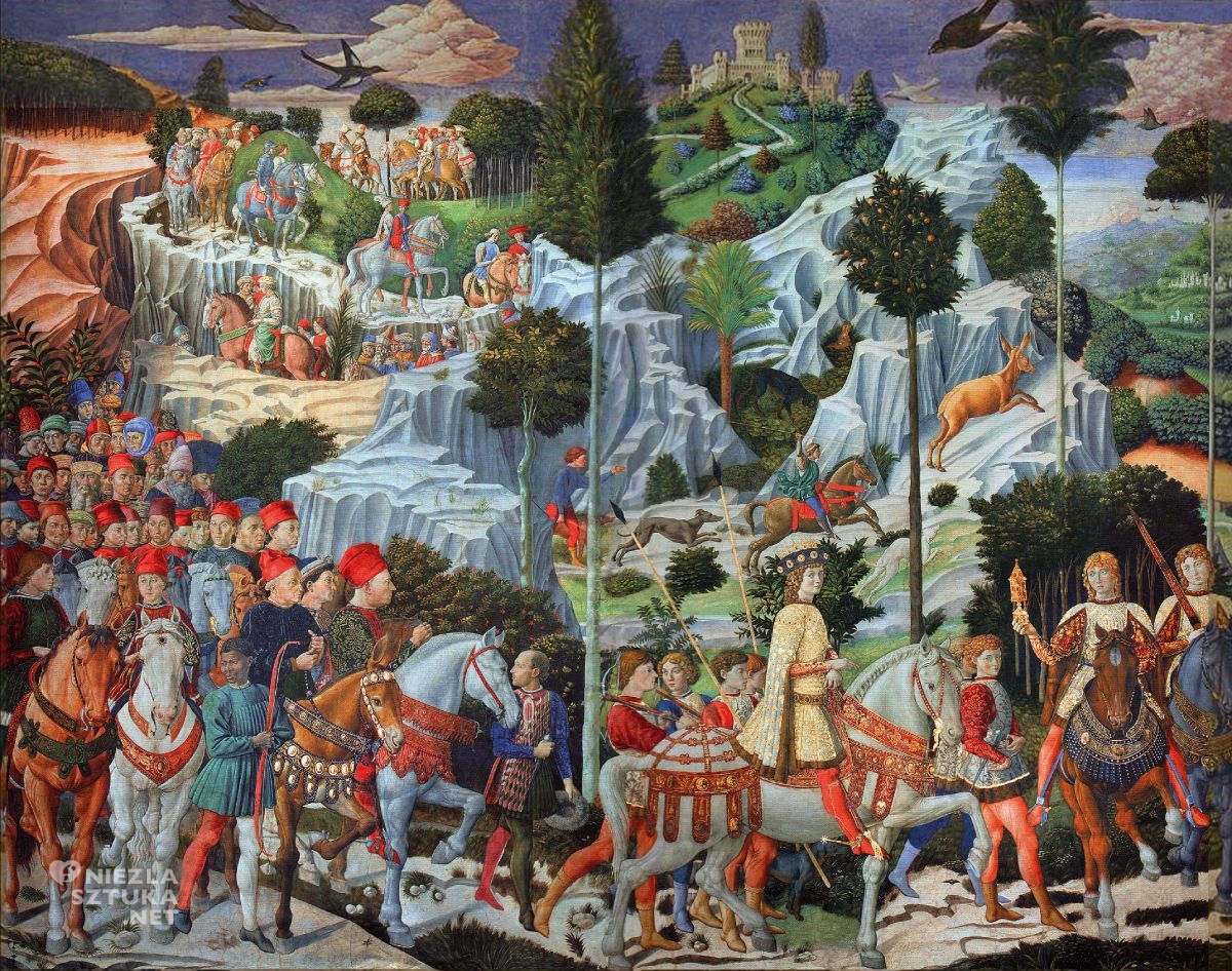 Benozzo Gozzoli, Pochód trzech króli, Palazzo Medici-Riccardi, Florencja, Włochy, Niezła Sztuka