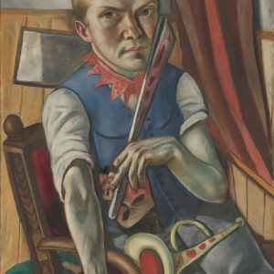 Max Beckmann, autoportret jako clown, sztuka niemiecka, Niezła Sztuka