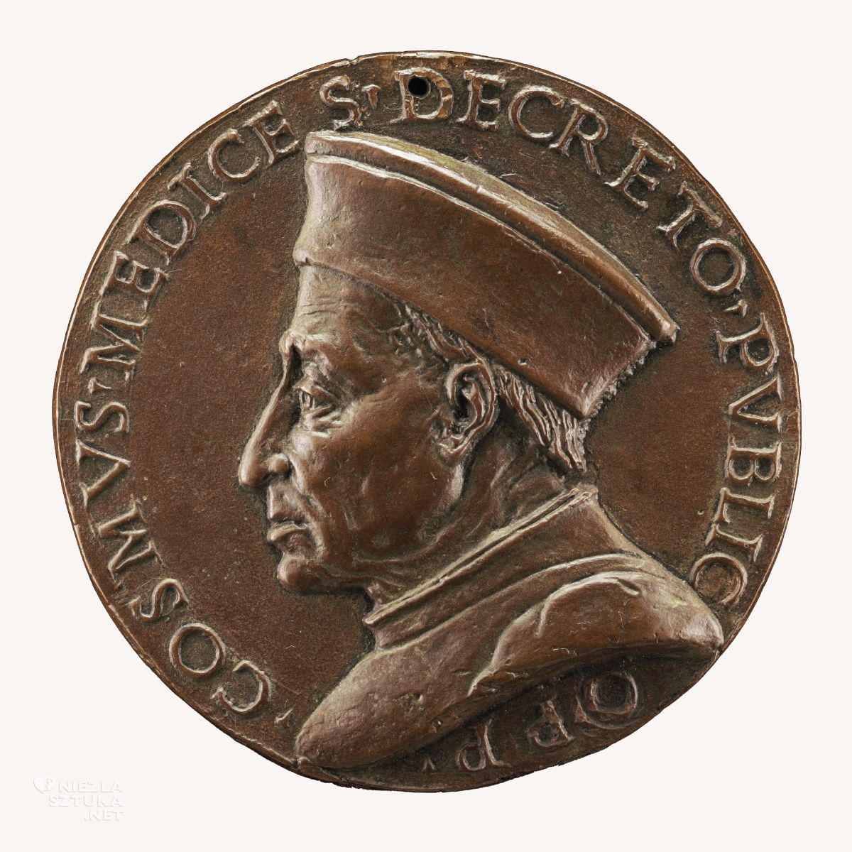 Kosma Medyceusz, Cosimo de Medici, medal, niezła sztuka