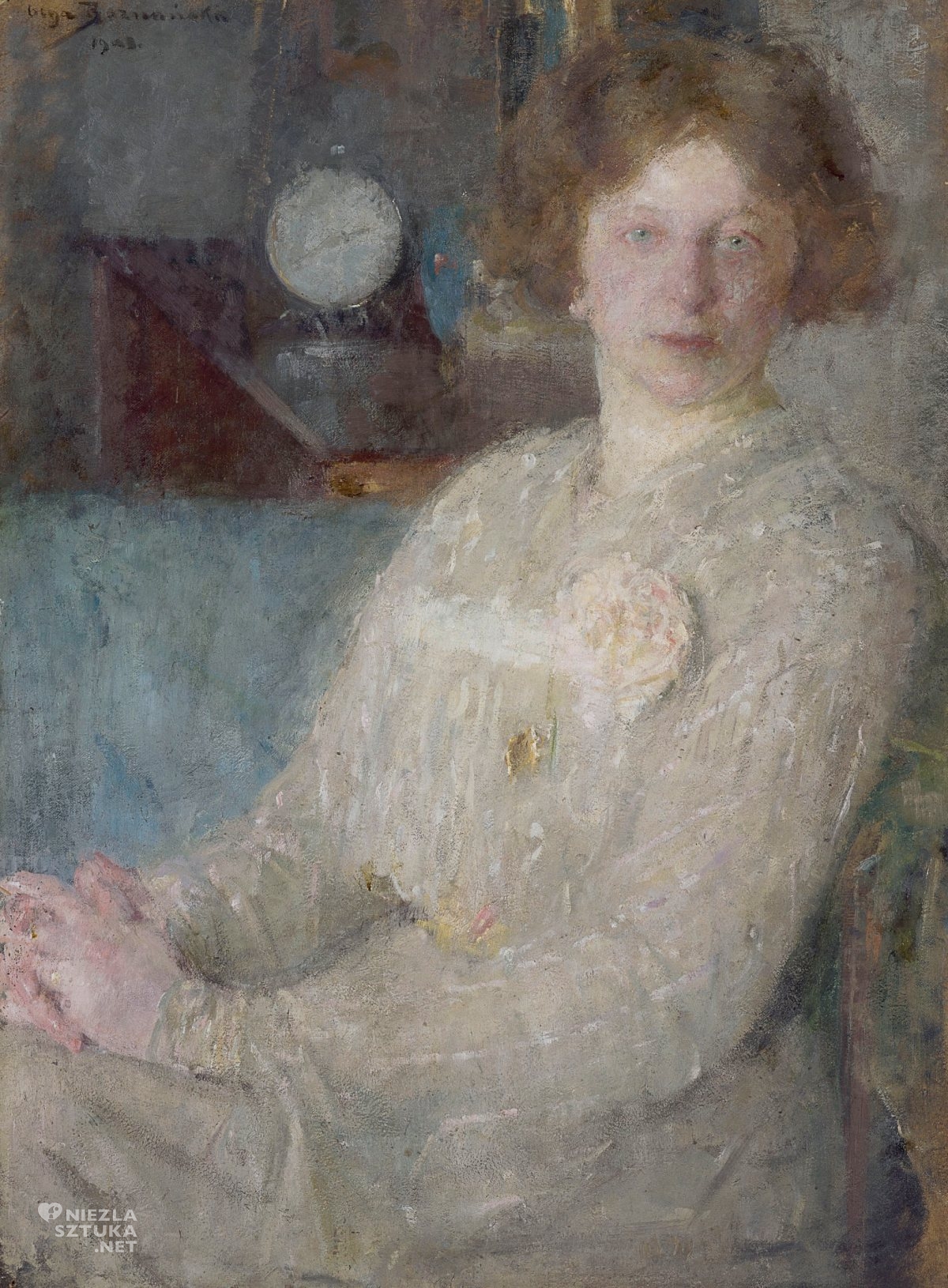 Olga Boznańska, Portret panny Dygat, Musee d'Orsay, sztuka polska, malarstwo polskie, Niezła sztuka