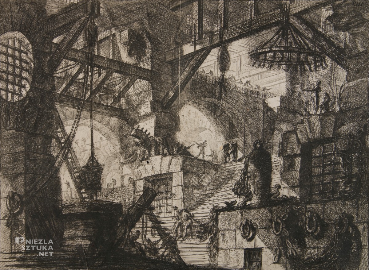 Giovanni Battista Piranesi, Carceri d`invenzione, Tablica XIII, Więzienia wyobraźni, niezła sztuka