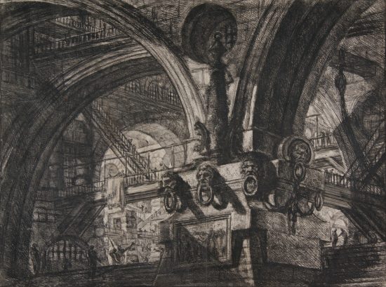 Giovanni Battista Piranesi, Carceri d`invenzione, Tablica XV, Więzienia wyobraźni, niezła sztuka