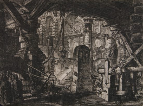 Giovanni Battista Piranesi, Carceri d`invenzione, Tablica XVI, Więzienia wyobraźni, niezła sztuka