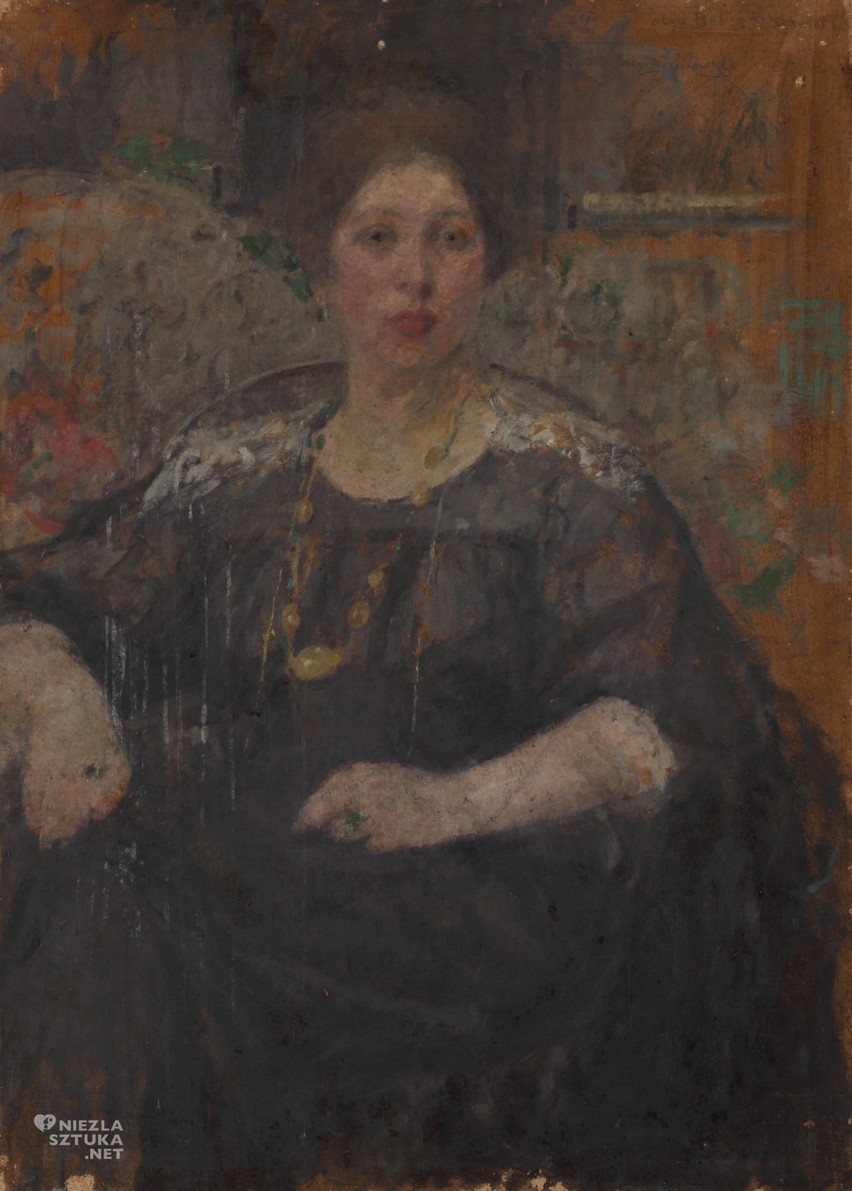 Olga Boznańska, Portret Pani L., kobiety w sztuce, polska artystka, polska malarka, portret, niezła sztuka