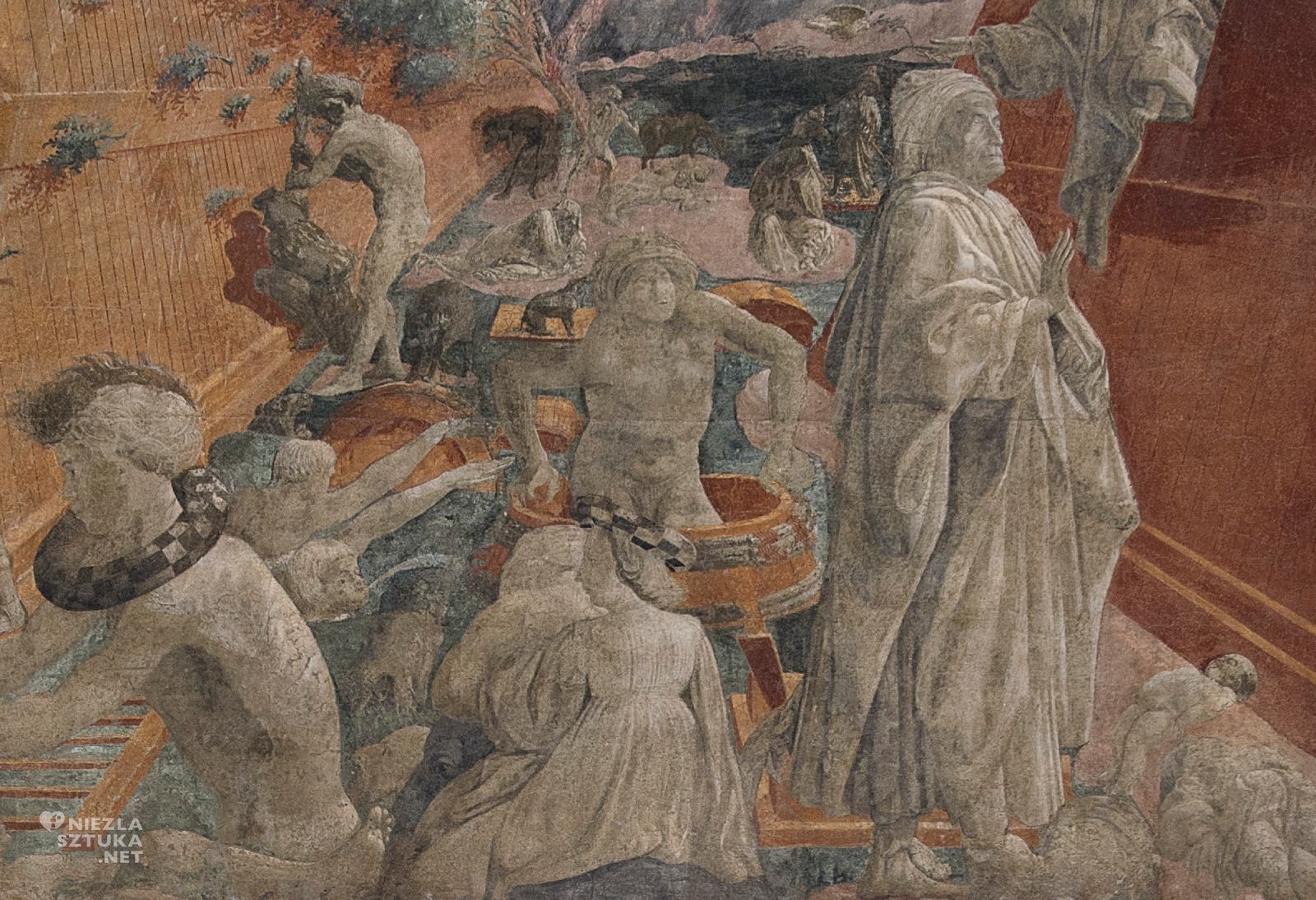 Paolo Uccello, Potop, ofiara i pijaństwo Noego, Santa Maria Novella, Florencja, sztuka włoska, Niezła Sztuka