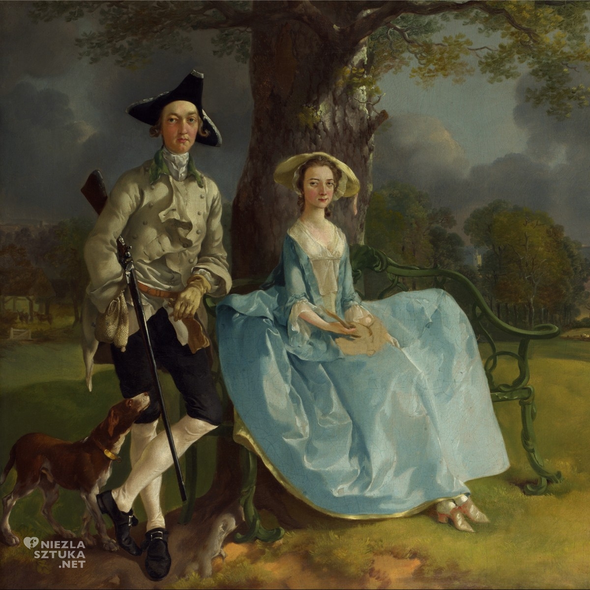 Thomas Gainsborough, Pan i Pani Andrews, rokoko, portret, niezła sztuka