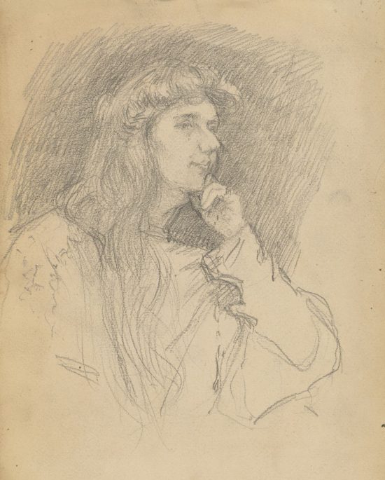 Olga Boznańska, Portret Natalie Barney, szkicownik, kobiety w sztuce, portret, polska artystka, polska malarka, niezła sztuka