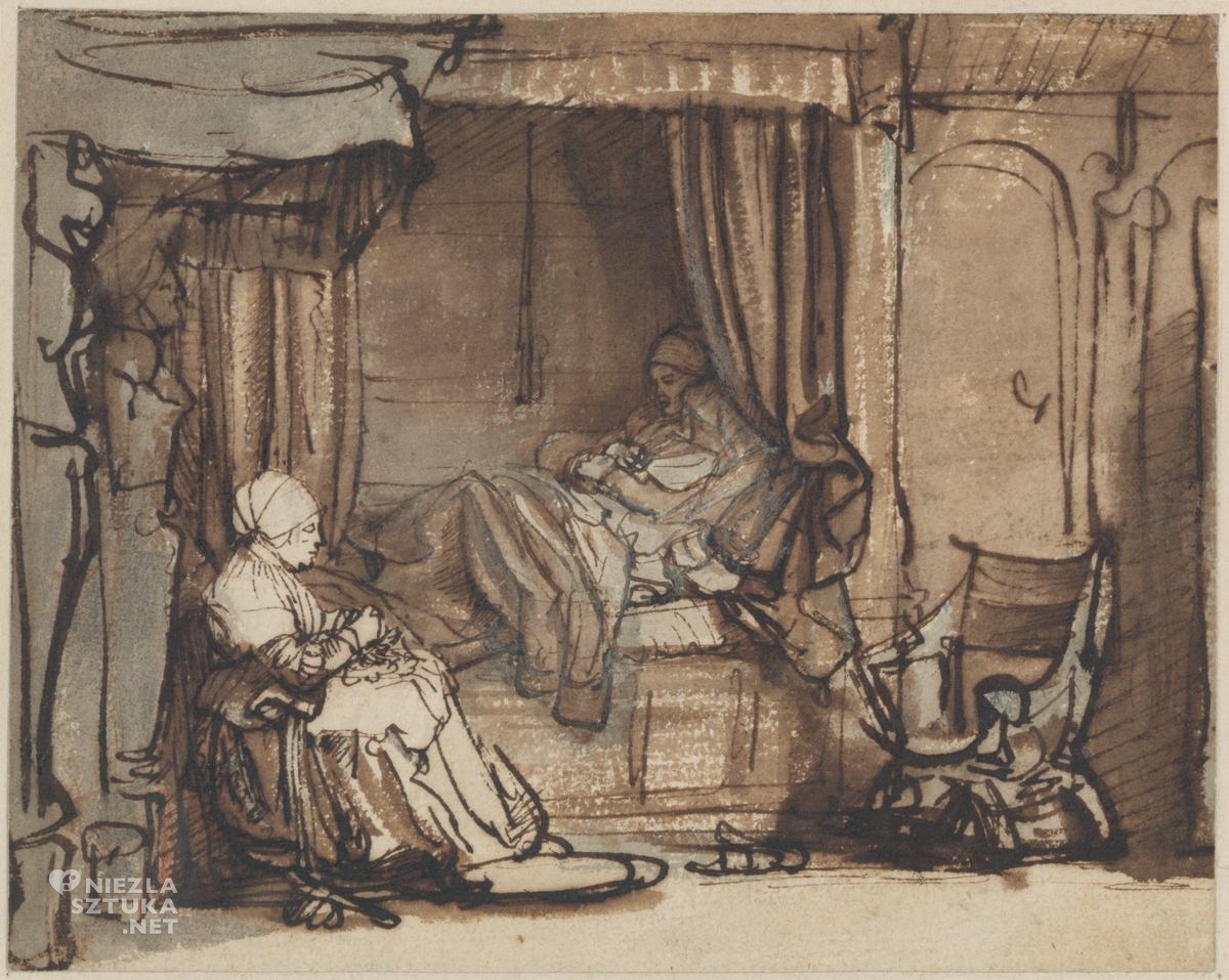 Rembrandt, Saskia w łóżka, niezła sztuka