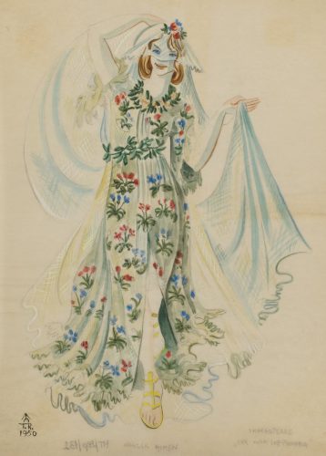 Teresa Roszkowska, Jak wam się podoba, scenografia, projekt scenografii, polska artystka, projekt kostiumów, dekoracja teatralna, kobiety w sztuce, kobiety w teatrze, scenografka, niezła sztuka