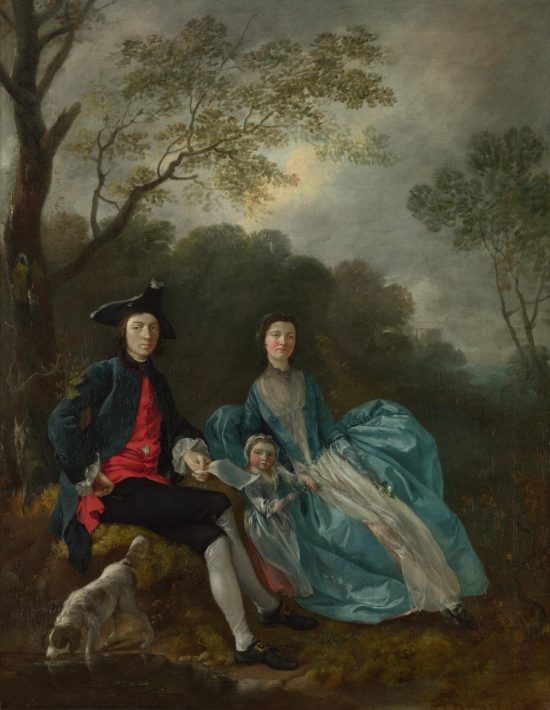 Thomas Gainsborough, Autoportret z żoną i córką, sztuka angielska, Niezła Sztuka