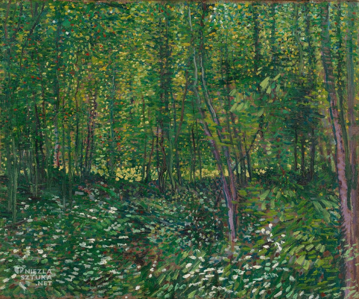 Vincent van Gogh, Drzewa i zarośla, pejzaż, las, niezła sztuka