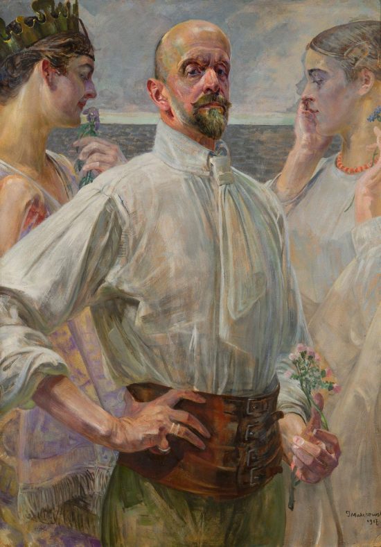 Jacek Malczewski, Wolność, Niewola, Wojna, tryptyk, autoportret, sztuka polska, symbolizm, niezła sztuka