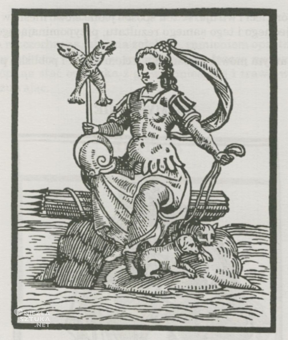 Alegoria, Cesare Ripa, Ikonologia, kot w sztuce, niezła sztuka