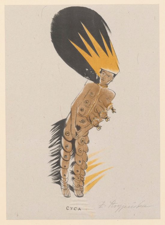 Zofia Stryjeńska, Cyca, bożki słowiańskie, sztuka polska, artystka polska, kobiety w sztuce, litografia, niezła sztuka