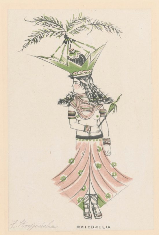 Zofia Stryjeńska, Dziedzilia, bożki słowiańskie, sztuka polska, artystka polska, kobiety w sztuce, litografia, niezła sztuka