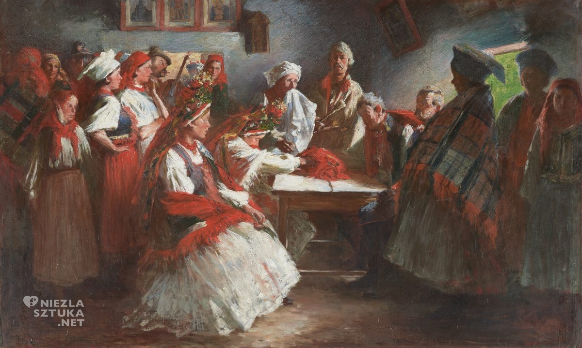 Włodzimierz Tetmajer, Zaręczyny, sztuka polska, malarstwo polskie, Niezła sztuka