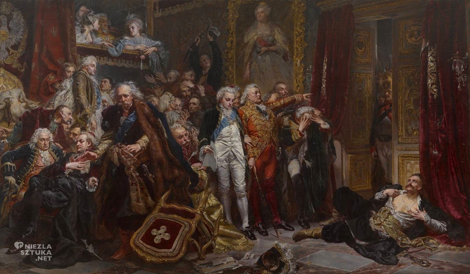 Jan Matejko, Rejtan, Upadek Polski, malarstwo historyczne, sztuka polska, malarstwo polskie, Niezła sztuka