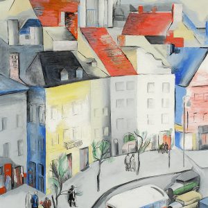 Maria Ewa Łunkiewicz-Rogoyska, Plac Zamkowy z widokiem na Stare Miasto, kobiety w sztuce, sztuka polska, Niezła Sztuka