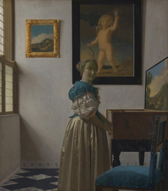 Johannes Vermeer, Kobieta stojąca przy wirginale, Niezła Sztuka