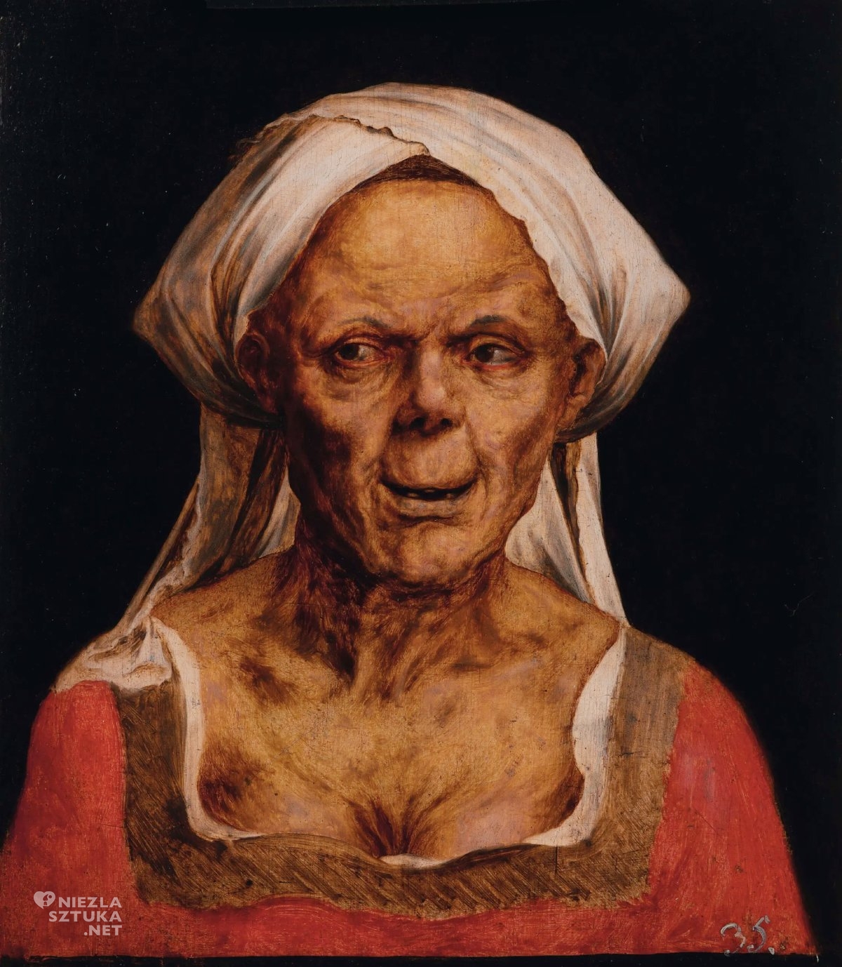 Quinten Massys, Stara kobieta, renesans, malarz flamandzki, malarstwo flamandzkie, Niezła Sztuka