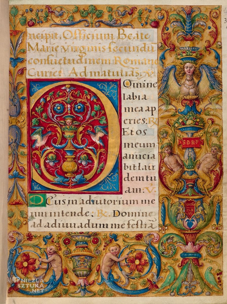 Oksford, Modlitewnik Królowej Bony, Bona Sforza, manuskrypt, inicjał, iluminacja, niezła sztuka