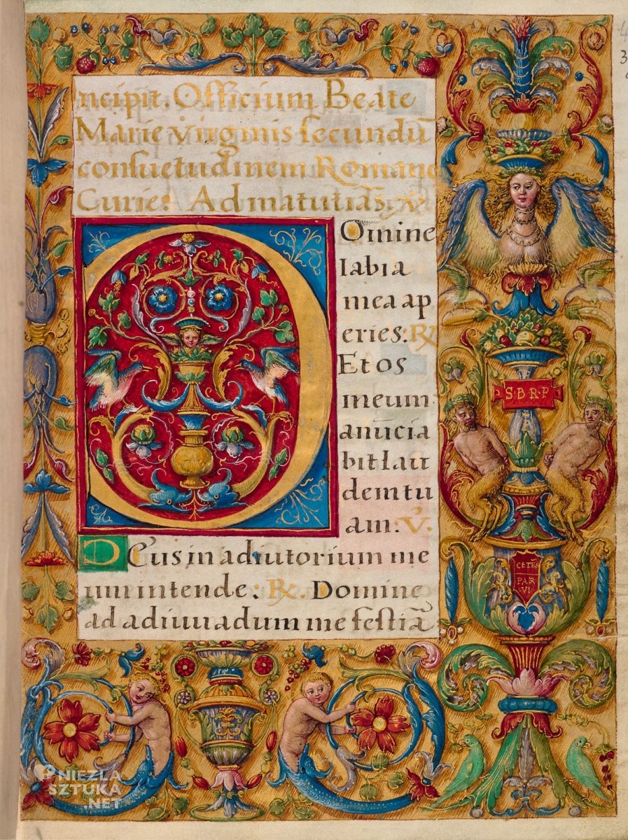 Oksford, Modlitewnik Królowej Bony, Bona Sforza, manuskrypt, inicjał, iluminacja, niezła sztuka
