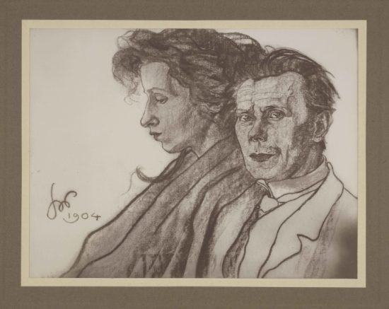 Wyspiański Stanisław, Portret Ireny i Ludwika Solskich, Malarstwo polskie, Pastel, Polska, Niezła Sztuka