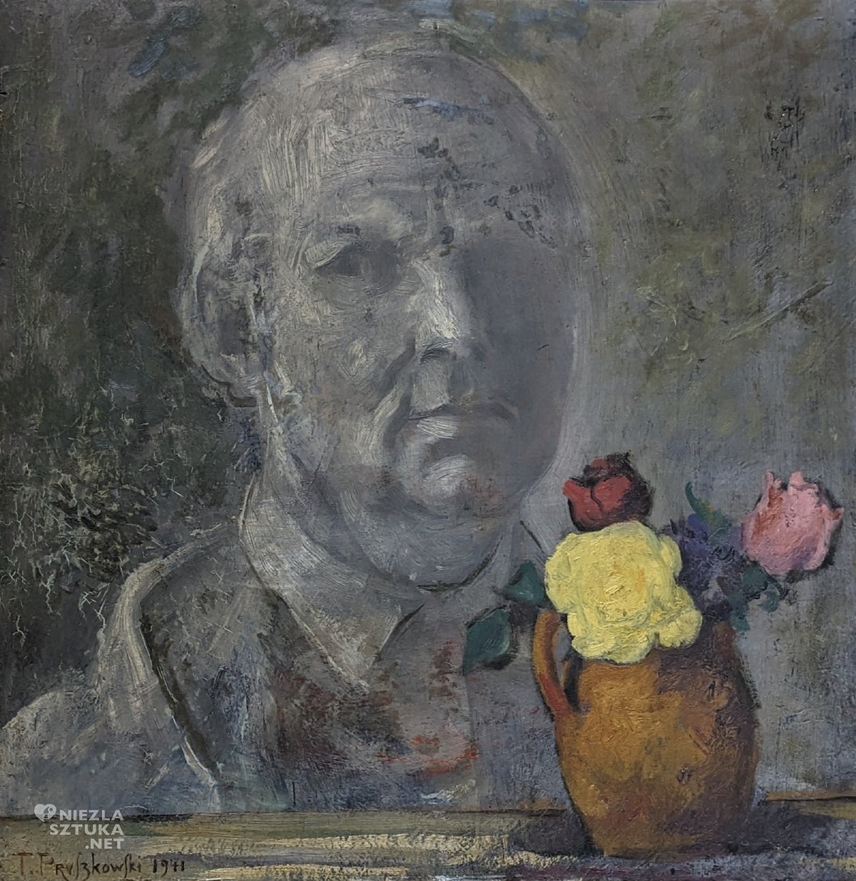Tadeusz Pruszkowski, autoportret, niezła sztuka