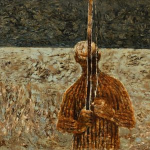 Marek Żuławski, Rybak na plaży, malarstwo współczesne, rybak, plaża, niezła sztuka