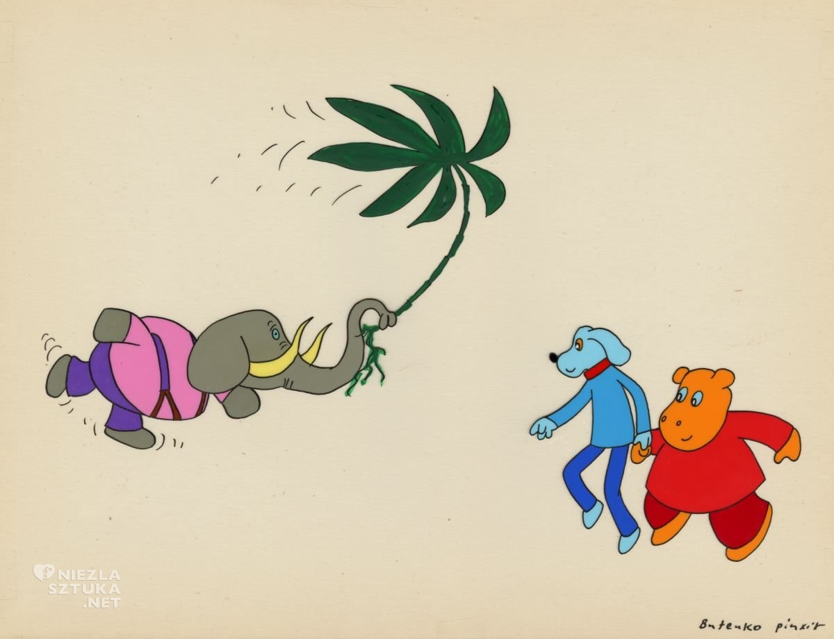 Bohdan Butenko, Gucio i Cezar, Studio Miniatur Filmowych, animacja, folia animacyjna ilustracja, sztuka polska, Niezła Sztuka