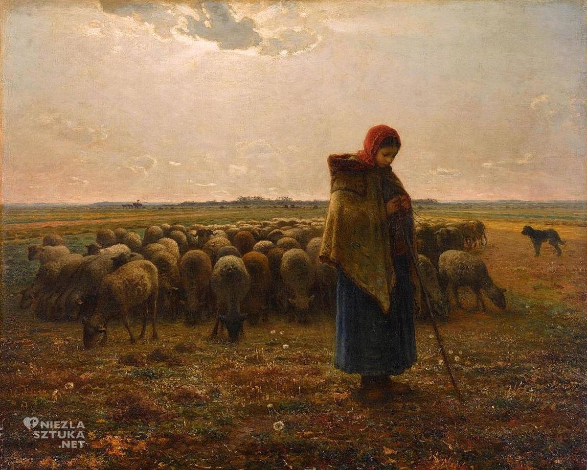 Jean François Millet, Pasterka i jej stado, niezła sztuka