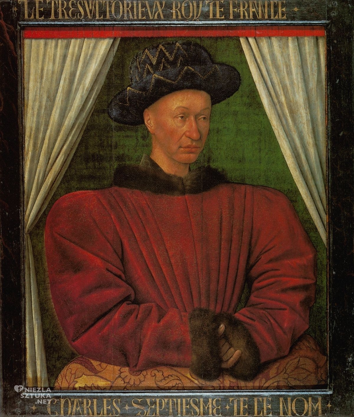 Jean Fouquet, Karol VII, portret, Niezła Sztuka