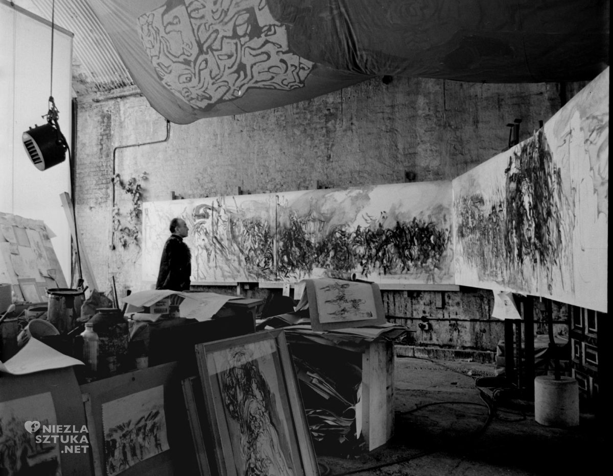 Feliks Topolski, Marcus Harrison, fotografia, archiwum, polski artysta, sztuka polska, malarstwo polskie, rysownik, Niezła Sztuka