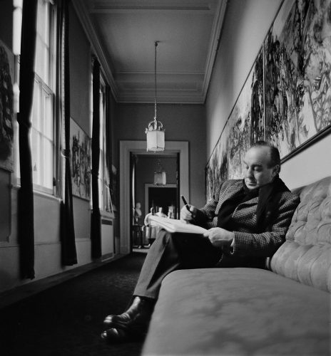 Feliks Topolski, Marcus Harrison, portret, fotografia, archiwum, polski artysta, sztuka polska, malarstwo polskie, rysownik, Niezła Sztuka