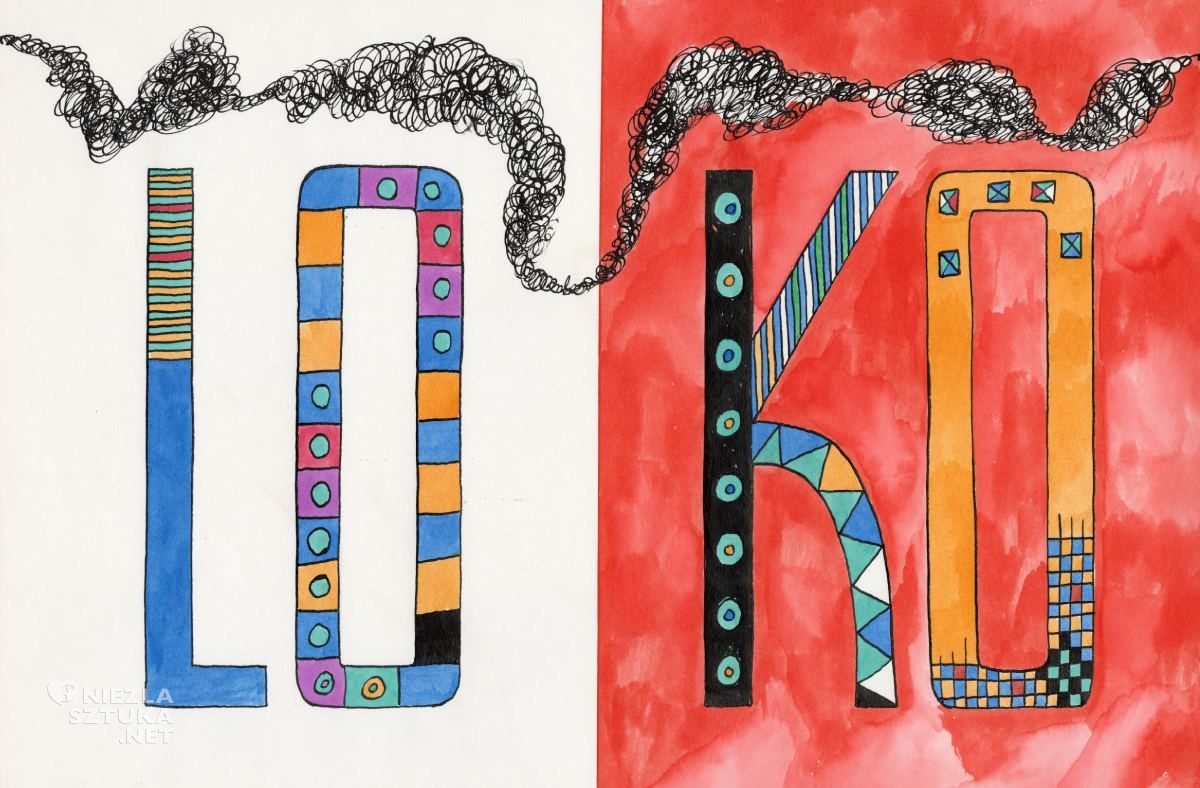 Bohdan Butenko, Lokomotywa, Julian Tuwim, ilustracja, ilustracja do wiersza, sztuka polska, Niezła Sztuka