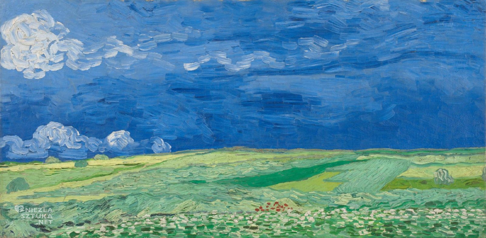 Vincent van Gogh, sztuka holenderska, pejzaż, pole pszenicy, niezła sztuka