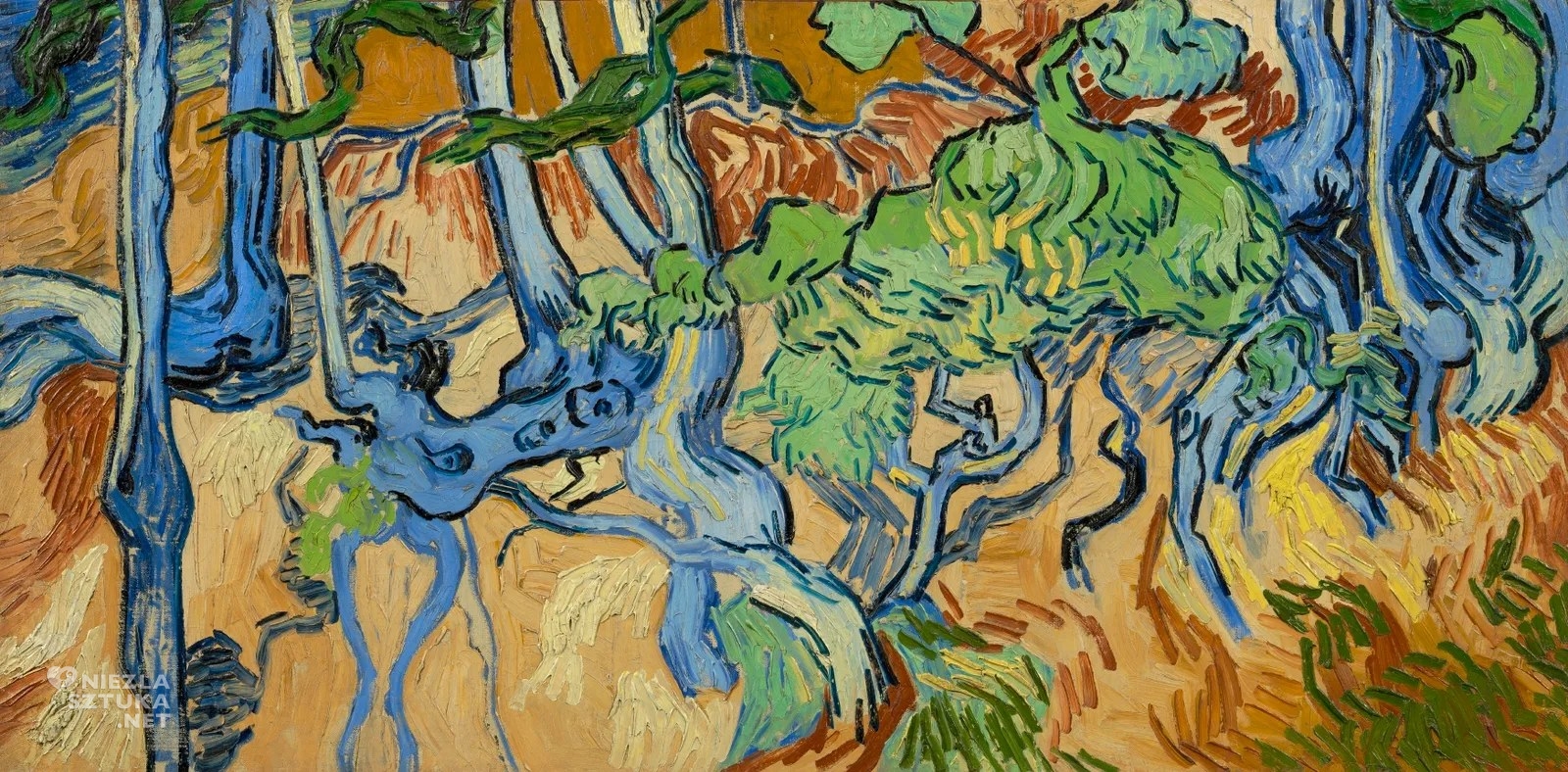 Vincent Van Gogh, Korzenie drzew, Van Gogh Museum, Amsterdam, Niezła sztuka