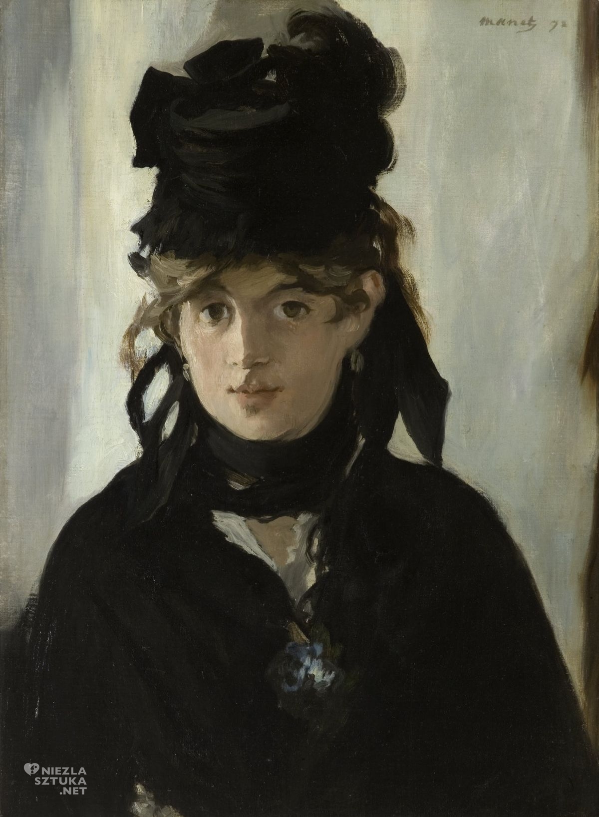 Édouard Manet, Berthe Morisot z bukietem fiołków, sztuka francuska, niezła sztuka