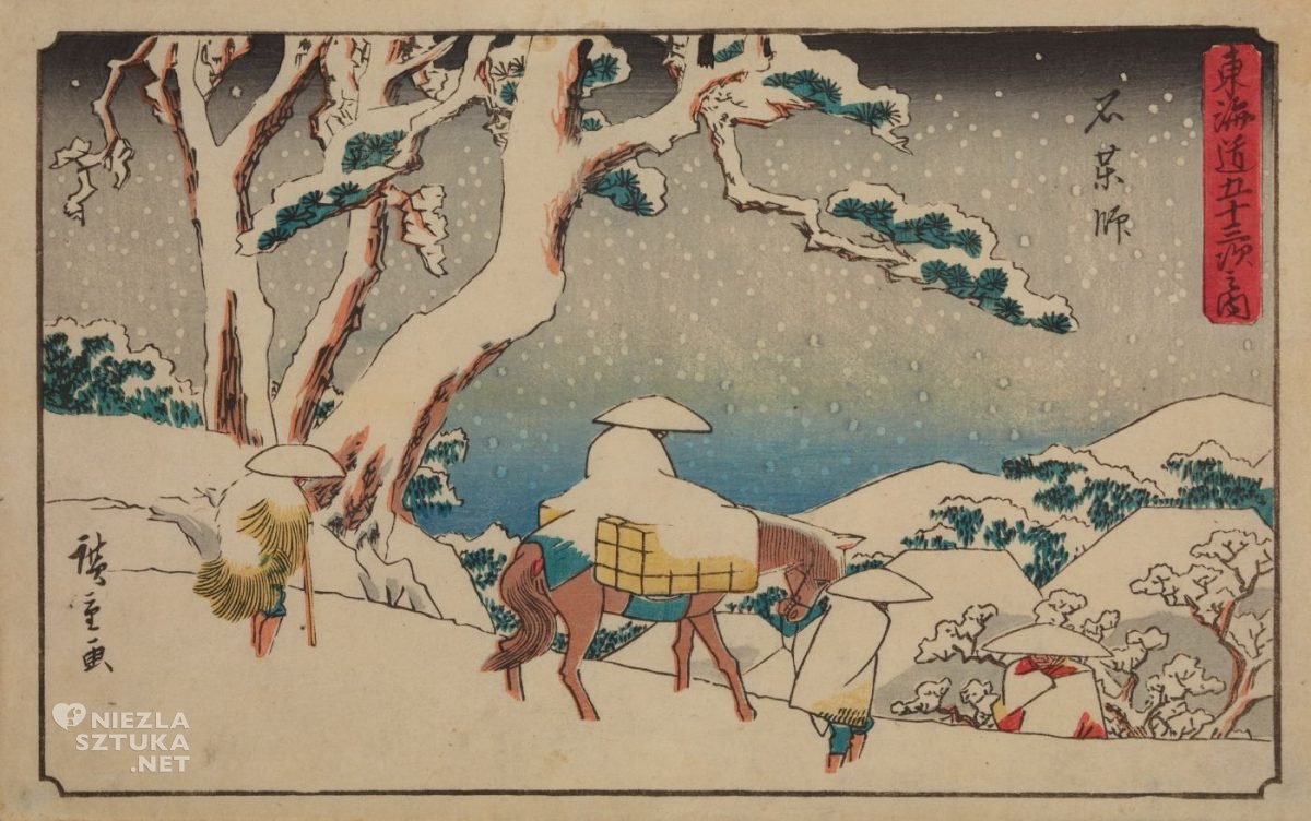 Utagawa Hiroshige, Ishiyakushi, grafika artystyczna, drzeworyt, sztuka, sztuka japońska, ukiyo-e, drzeworyty japońskie, niezła sztuka