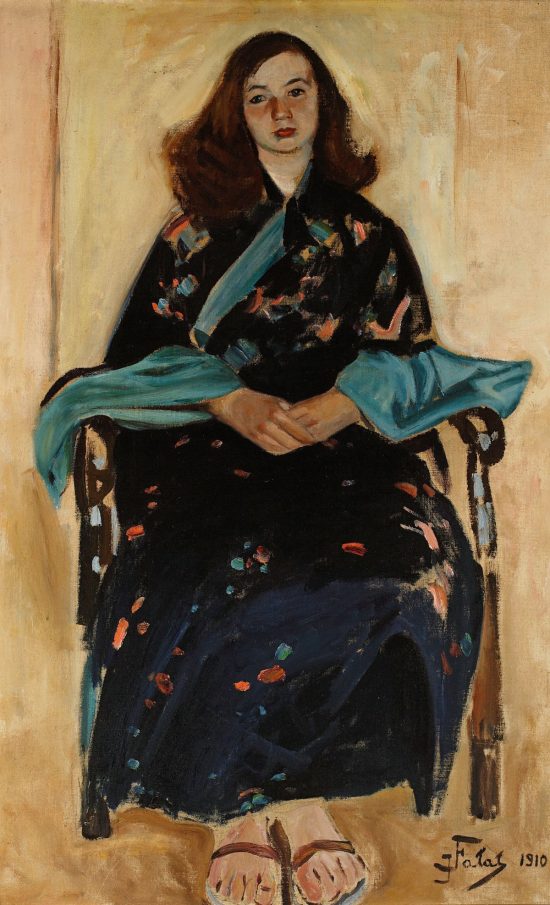 Julian Fałat, Kobieta w kimonie, Malarstwo Polskie, Niezła Sztuka