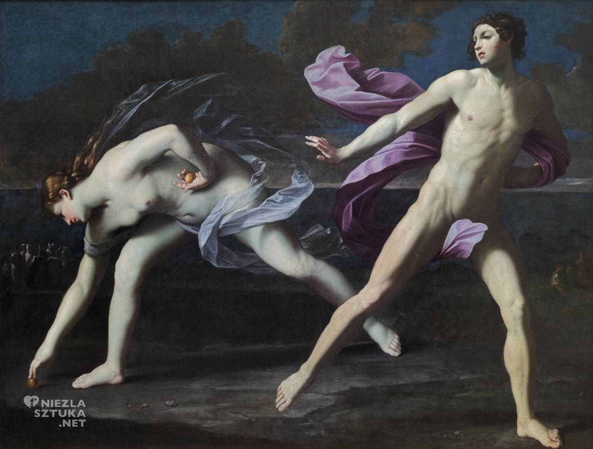 Guido Reni, mitologia, Atalanta i Hippomenes, Museo di Capodimonte, Neapol, sztuka włoska, malarstwo włoskie, niezła sztuka