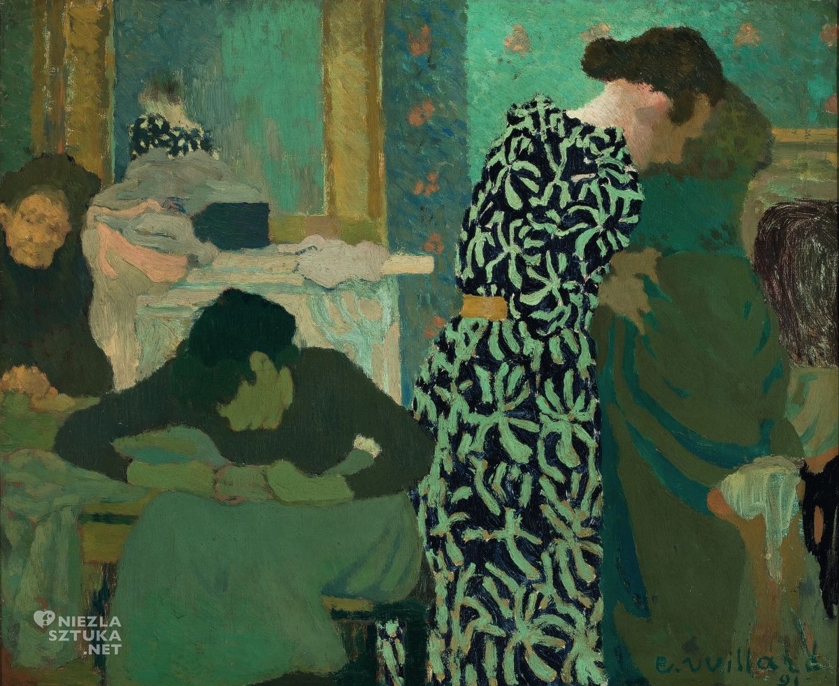 Edouard Vuillard, Sukienka drukowana, Museu de Arte de Sao Paulo, obraz. sztuka, niezła sztuka