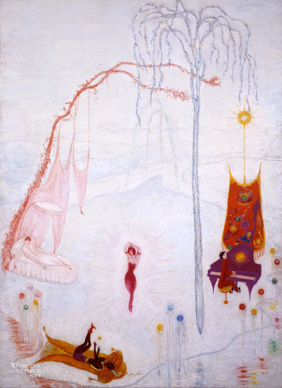 Florine Stettheimer, Music, sztuka współczesna, olej, płótno, niezła sztuka