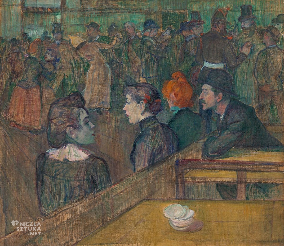 Henri de Toulouse-Lautrec, Moulin de la Galette, impresjonizm, Chicago, olej, płótno, niezła sztuka