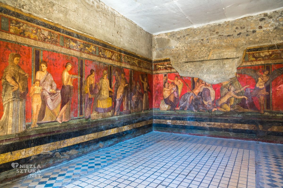 Pompeje, ruiny, sztuka antyczna, sztuka starożytna, freski, fresk, niezła sztuka