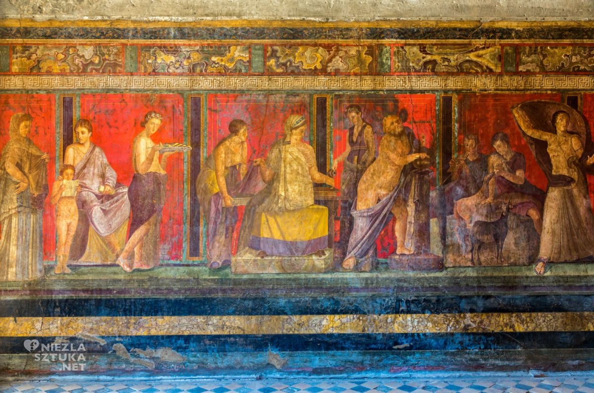 Pompeje, ruiny, sztuka antyczna, sztuka starożytna, freski, fresk, niezła sztuka
