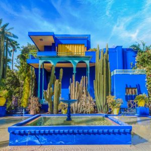 Le Jardin Majorelle, niesamowity tropikalny ogród w Marakeszu, Maroko, fotografia, zdjęcie, niezła sztuka
